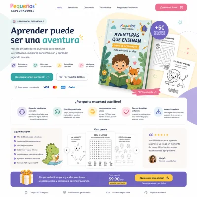 Ejemplo landing libro infantil